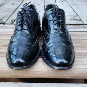 Men\'s Black Florsheim Classic Dress Wingtip Shoe 10 C (Medium Narrow) Florsheim Flair Work FS2624 - Steel Toe Wingtip - Oxford  main image 3